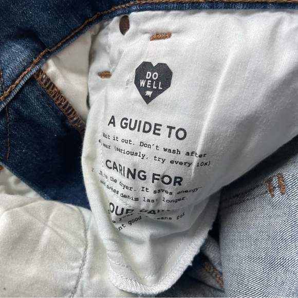 Madewell High Rise Distressed Ankle Skinny Jeans Asymmetrical Hem Women’s 28 - Picture 11 of 17